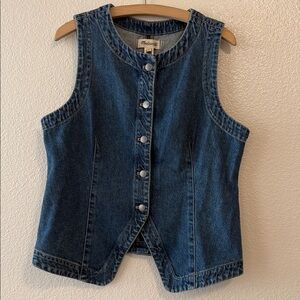 Madewell Blue Denim Vest